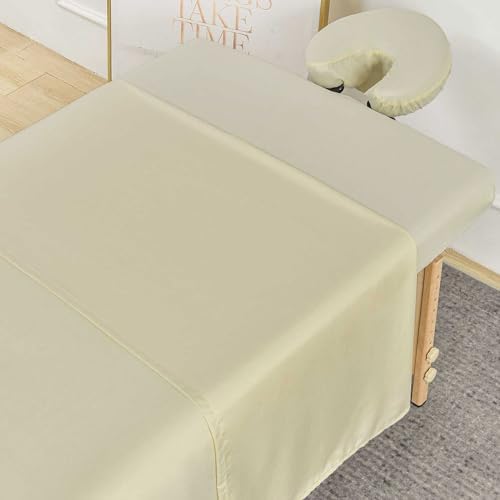 MRJ Conjunto com 3 Peças de Lençóis de Microfibra para Maca de Massagem, Natural