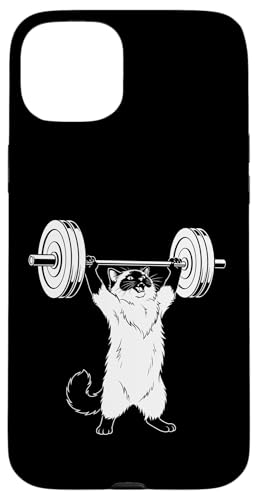 Ragdoll Cat Gym Fitness Lifting Squad �L�D������ �X�}�z�P�[�X iPhone 15 Plus �p