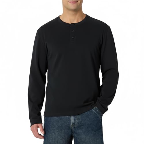 Image of Amazon Essentials Men's Long-Sleeve Henley Shirt
