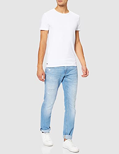 Lacoste TH3455 T-Shirt, Blanc, M Uomo