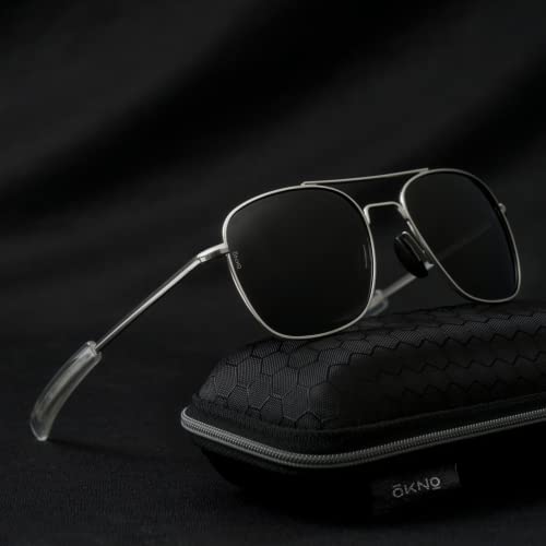Image of OKNO Eyewearlabs | Polarized Full Rim Metal-Alloy Branded Stylish Sunglasses For Men & Women | 100% UV Protection Shades | Cricket Sports Cycling Driving | Medium | NighFire Series