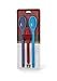 Artisan 3-Piece Nonstick Silicone Heat-Resistant Kitchen Spoon Set,Red/Blue