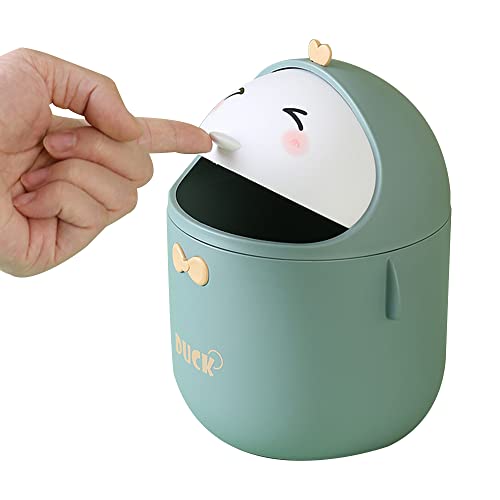 Iksya Mini Mülleimer Mit Deckel - Glas Tischmülleimer 7,5x5,5cm