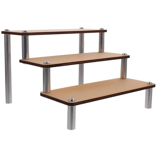 SHINEOFI Soporte para Figuras de Madera Estantería de Exhibición para Perfumes y Joyas, Organizador de Maquillaje para Uso en Tocador y Vestidor