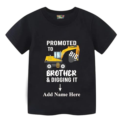 Image of Big Brother T Shirts for Boys Promoted Announcement 100% Cotton Round Neck(bigbro-Construction)