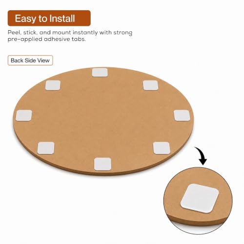 Image of MMT Acoustix Circle Felt Acoustic Wall Panel | Sound Proofing for Room |Premium Acoustic Panel |Pin Board for Wall |Sound Absorbing Panels | Circle Felt Acoustic Wall Panel |Camel| 60 x 60 cm | 2 Pcs