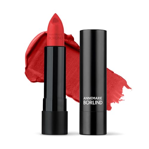 ANNEMARIE BÖRLIND LIPPEN EFFECTIVE NATURAL BEAUTY Lipstick Paris Red (4,2g) - Intensive Farben & Glanz mit Pflegender Wirkung, Hyaluron Spendet Feuchtigkeit & Glättet