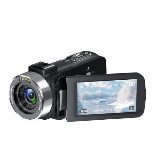 Enregistreur vidéo numérique 4K 80MP HD caméscope caméra vidéo zoom 18X de voyage
