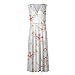 Women's Maxi Dress for Beach Vacation, Hawaiian, Plus Size, Curvy, Prom, Wedding, Maternity, Halter (7-White, Small)