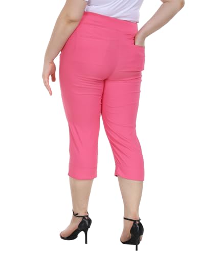 HDE Plus Size Pull On Capris for Women4