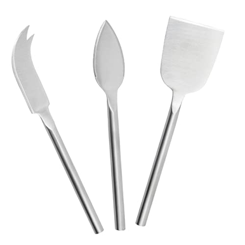 BRIGHTFUFU Complete Cheese Knife Set Cheese Cutters Spatula Fork Charcuterie Utensils Made of Stainless Steel for Hard Semi-soft Cheese