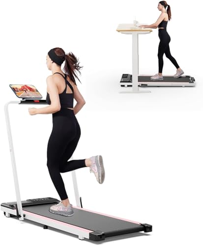 Superun 3-in-1 Folding Treadmill for Under Desk Use, 3HP, 300 lbs Capacity
