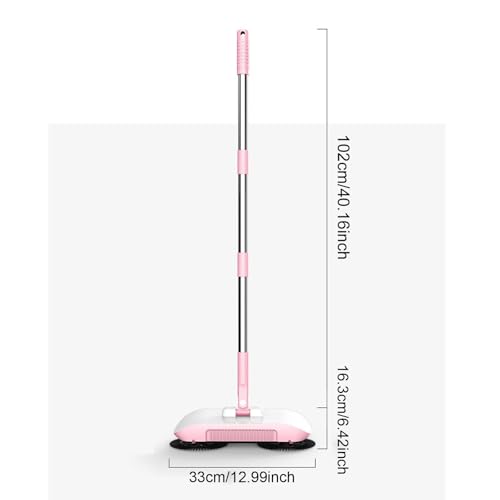 Hand Push Sweeper Microfiber Mop Reusable Cleaning Tool Easy to Use 3 in 1 Mop Vacuum Cleaner for Bathroom Bedroom Marble, with 1 Cloth