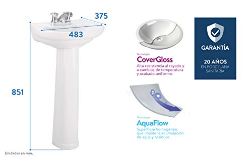 Opiniones de Lavabos de pedestal para comprar online. 23 Imagen adicional