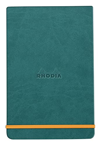 RHODIA 194356C, Peacock Webnotepad Rigid Notebook, A6, Lined, 192 Detachable Pages, Clairefontaine Ivory Paper 90 g/m