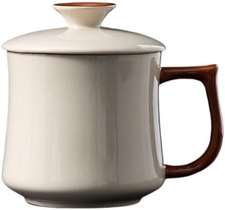 GSOUL Kungfu Tea cup Grasswood Gray Ceramic Brewing Tea Cup Modern Simple Home Office With Lid Small Tea Cups