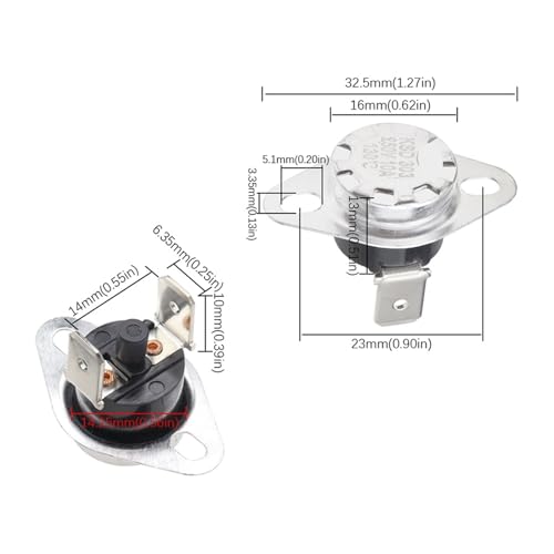 Thermostat KSD301 réinitialisation manuelle 110C interrupteur NC