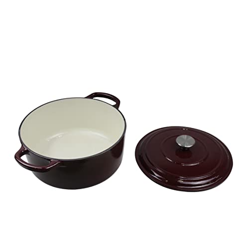 Cast-Iron-Enameled-PotCasseroleDuch-Oven-9-Qt-with-Cover-Merlot