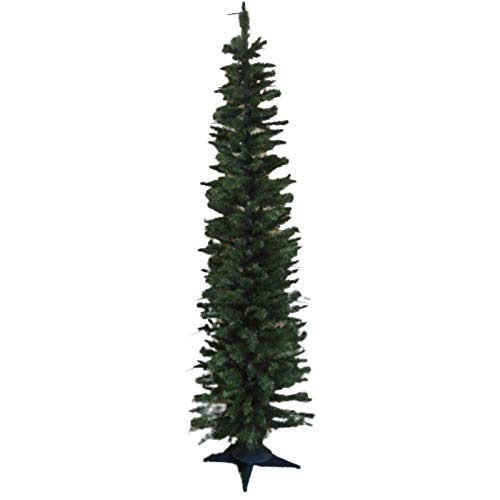 Be-Creative 180cm (6ft) Snowtime Pencil Style Slim Christmas Tree in Green