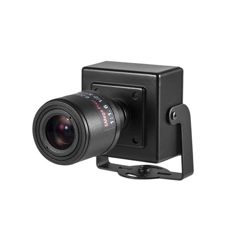 REVODATA Mini caméra IP POE 5MP, Ultra HD 2880x1620P, Objectif Zoom Manuel 6-22mm, Mini Surveillance intérieure compacte PoE, visualisation à Distance P2P...