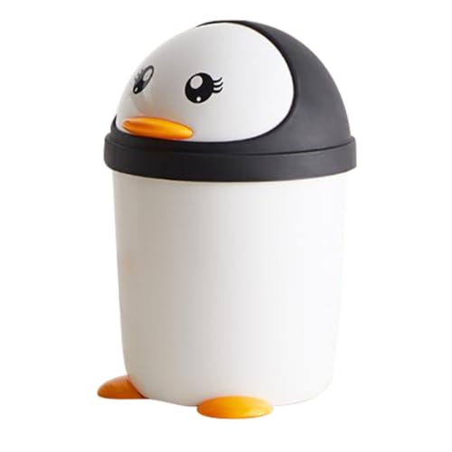TOGEVAL Papelera de Plástico con Tapa Abatible Diseño Capacidad Grande Base Estable para Oficina Dormitorio Coche y Cocina para Infantiles