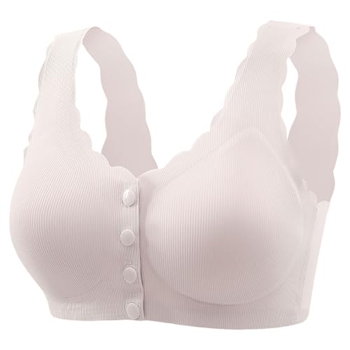 Soutien-gorge bouton devant grands bonnets taille moyenne violet 4XL