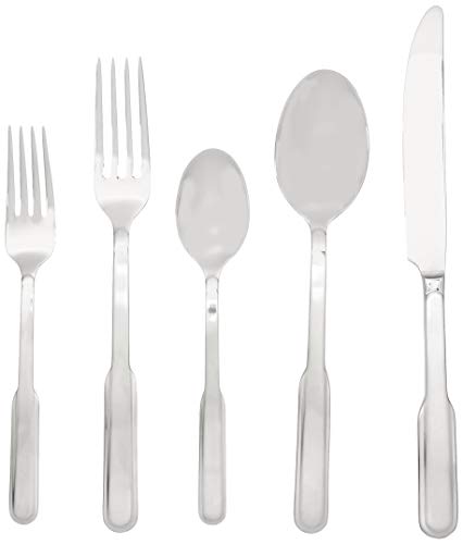 DAVID SHAW 20 Piece Splendide Malibu Flatware Set, Silver