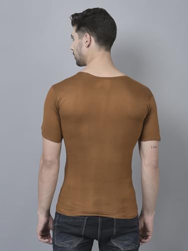 Image of Dollar Lehar Men Combed Cotton Round Neck with Sleeve Vest -Colour May Vary