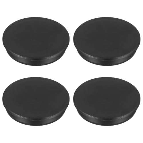 Image of MECCANIXITY 4pcs T-Shaped Silicone Plugs 81.3mm 3-3 /16 Inch Dia Snap in Plug Hole Seal Cover Round Rubber Stopper for 80-81.3mm Holes Kitchen Rubber Bulkheads Waterproof Sealing, Black