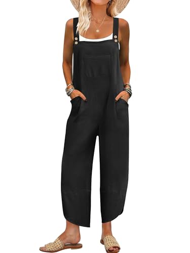ANRABESS Overalls for Women Casual Summer Capri Jumpsuits