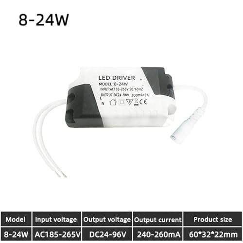 Driver LED AC 185V-265V vers DC 24V 8-24W pour plafonnier - 2