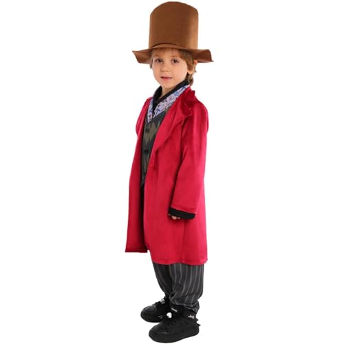 Disfraz Completo Infantil Fantasía Confeccionista Rojo miniatura 3
