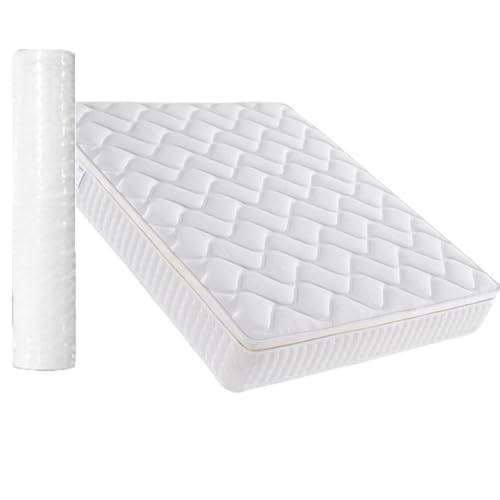 Colchón híbrido de espuma viscoelástica, tamaño doble, sensación de firmeza media, 25 cm de grosor, ideal para comodidad y apoyo, 120 x 200 cm