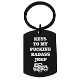 CHENVA Car Keychain Car Girl Gift Stainless Steel Dog Tag Keyring Car Wrangler Accessories Gift for