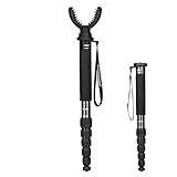 Fooletu Shooting Stick Monopod with 360 Degree Rotate U Yoke Holder Gun Pod Rifle Rest