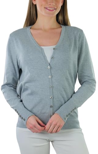 Image of ToBeInStyle Women's Long Sleeve Button Down V-Neck Cardigan
