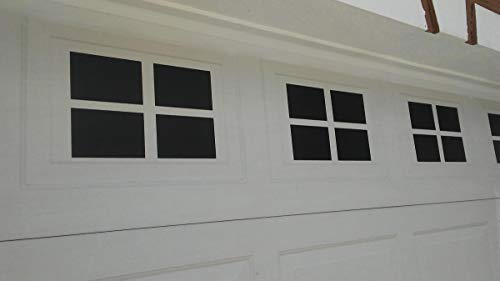 Sanfurney Magnetic Garage Door Windows Panes Faux Fake Decorative Window Decals 32 Pack for 2 car Garage Kit