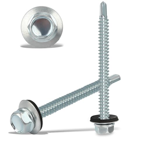 Vis autotaraudeuses contre les fuites de toit de 4,8 x 55 mm avec joint