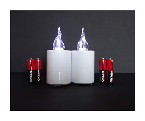 2 pezzi LED grab candela tomba luci bianco & #