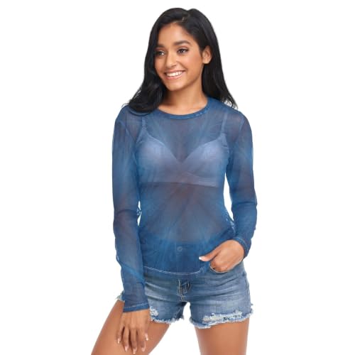 T-shirt sexy pour femme extensible motif imprimé complet pour toutes saisons