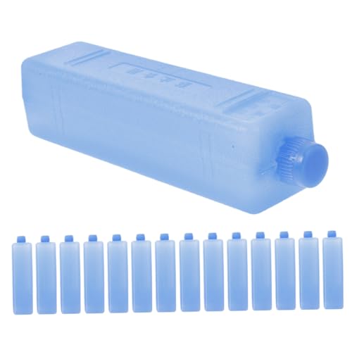 Yardwe 15 Piezas Caja de Hielo de Cadena fría Icepacks para refrigeradores pequeños Bloques congeladores Educación física Azul