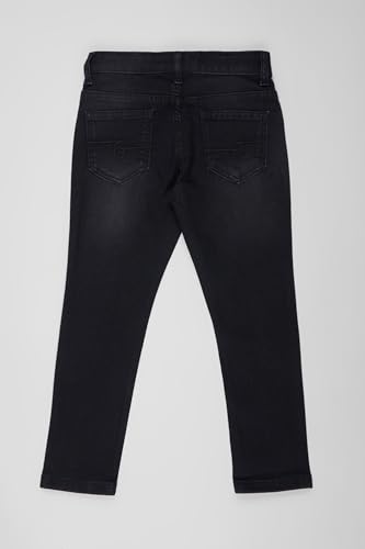 Image of Pantaloons Junior Kids Cotton Stretch Blend Jeans | Slim Fit | Mid Rise Waist | Full Length