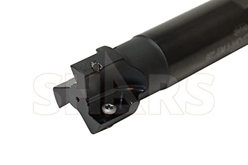 SHARS 1-1/4" 90 Degree Square Shoulder Indexable End Mill with 3 PCS of APKT 1604 Insert 404-2866+404-6541(3) P[