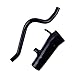 XAJINGSU 2PCS Silicone Inlet Intake Boost Hose Turbo To Air Box Tube Kit For 1999-2004 Land Rover Discovery 2 TD5 Engine 00 01 02 03 (4 Ply 5.4 mm Thickness) 11 Colors (Gloss Black)