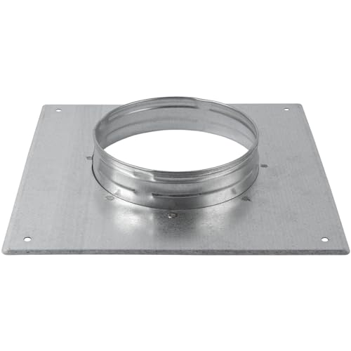 Image of Duct Connector Flange - 5 Inch Ducting - Galvanized Steel - Straight or Flex Pipe Flange for Heating, Cooling, Air Ventilation Systems
