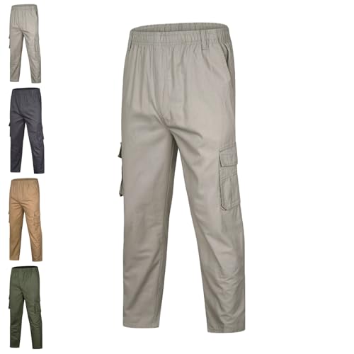 Jollywish Pant, Flexrover Ultra Comfort Flex Fit Cargo Pants, Plus Size Multi-Pocket Outdoor Tactical Pant
