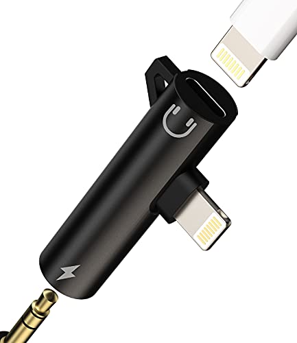 zoyuzan Headphone Adapter Lighting to 3.5mm AUX Audio Jack and Charger Dongle Earphone Splitter Compatible for iPhone 12 11 Mini pro max xr x 8 7Plus for Converter Power Charging Connector