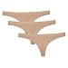 New Balance Women's Breathe Thong Underwear (Pack of 3), Nude/Nude/Nude, Small (6-8)