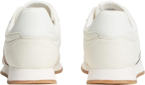 Tommy Jeans Herren Runner Sneaker Classic Runner zum Schnüren, Elfenbein (Ivory), 44 – Ansicht 4