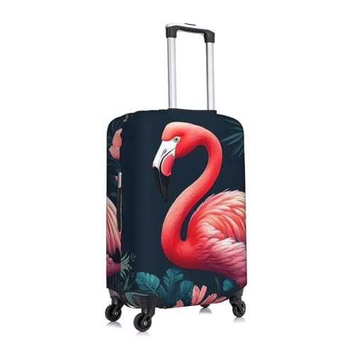Colorful Floral Flamingo Print Luggage Covers Suitcase Protector Fit 18-32 Inch Luggage-Large4